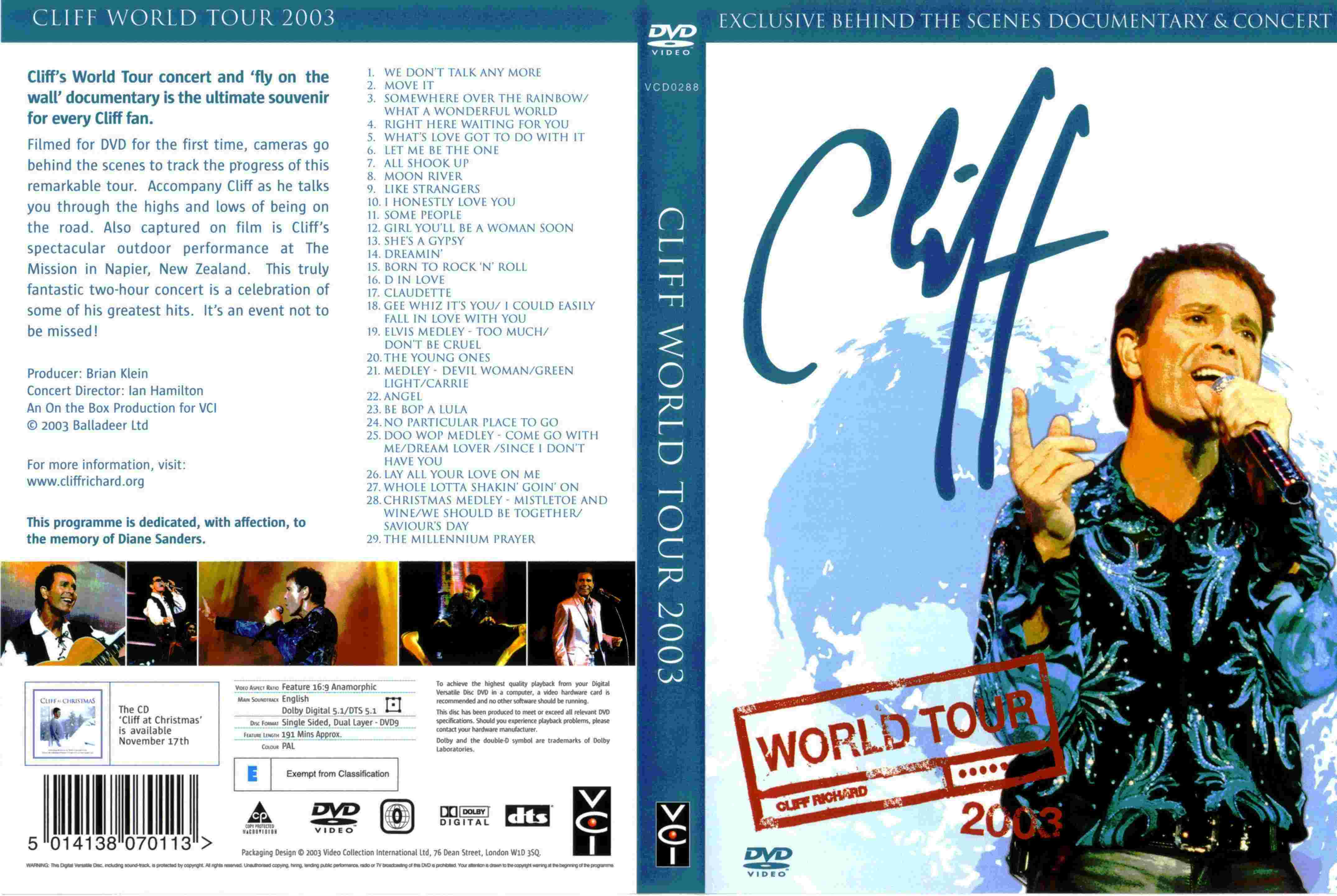 Cliff Richard World Tour 2003 : Front